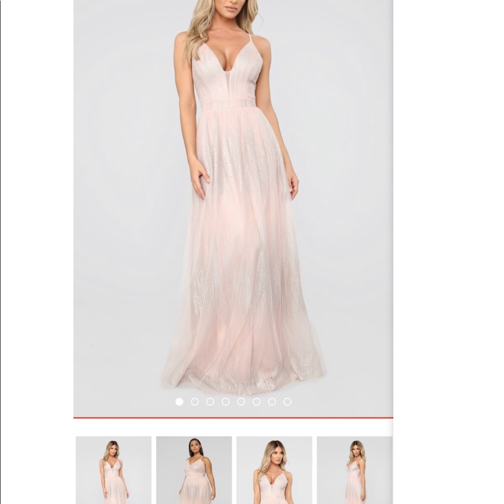 Less Talking More Glistening Maxi Dress-Light Pink